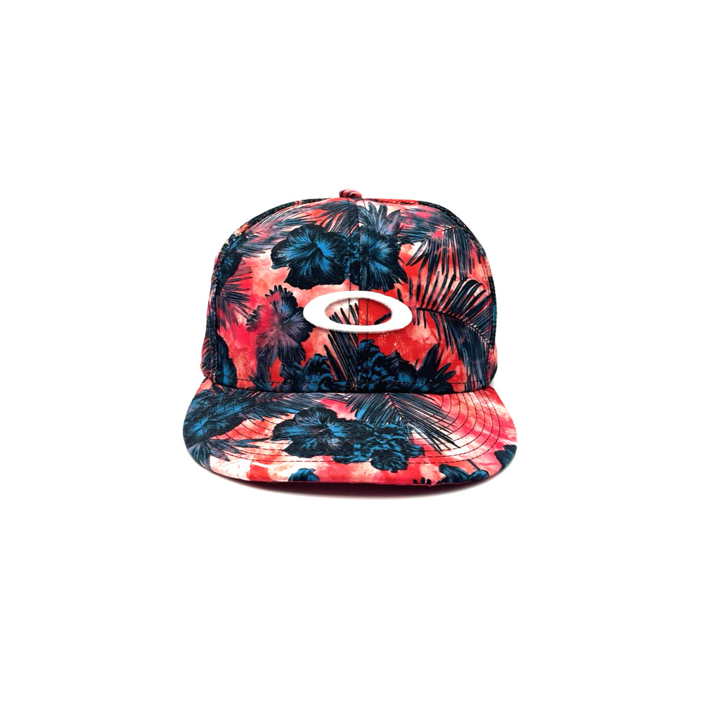 Oakley Snapback Trucker Hat Multicolor One Size Floral Mesh Back Hawaiian